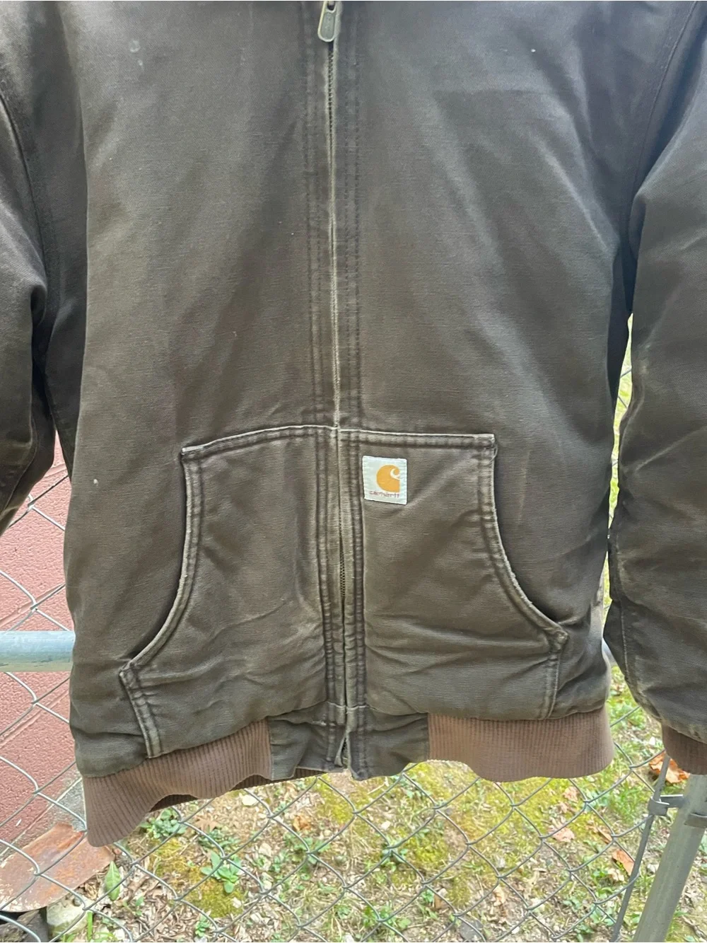 Carhartt Vintage Hooded Brown Jacket Size Large Youth